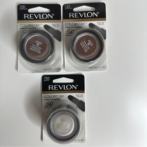 Revlon Colorstay Creme Eye Shadow 720 Chocolate 2x & 750 Vanilla 1x NEW Lot of 3
